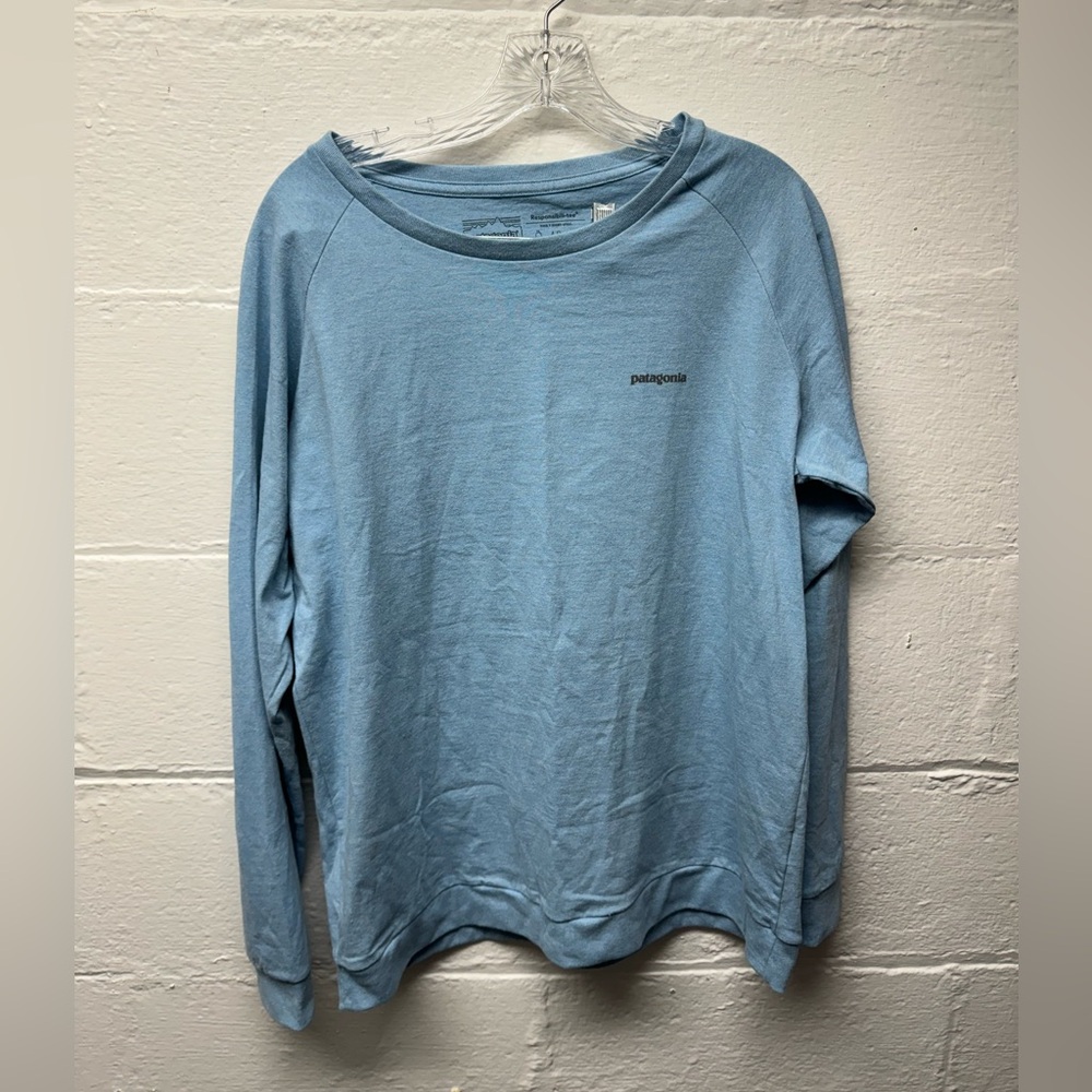 Patagonia Light Blue Long Sleeve Tee